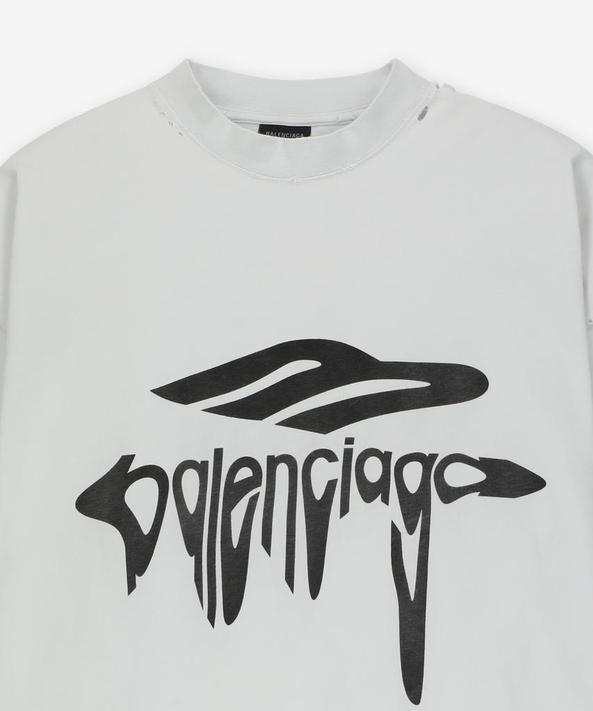 Ballensiaga 3B Liquified Oversized Short Sleeve T-Shirt - White / 787349Trvs89081