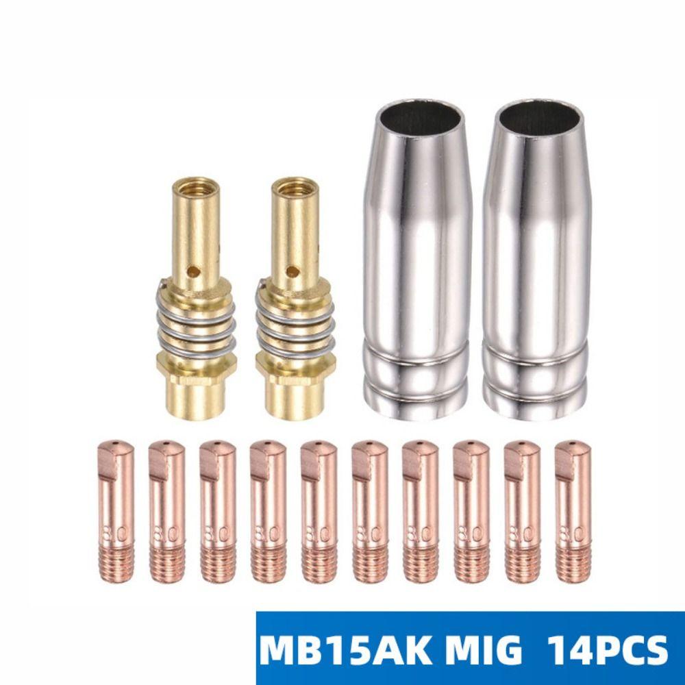 Durable MB15AK Torch Nozzles Contact Tips Electric Conducting Tip Welding Mouth  Welding Supplies