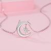 Star Moon Necklace Women Japanese and Korean Simple Student Moon Star Moon Pendant Clavicle Chain Necklace