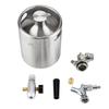 2L Mini Stainless Steel Keg with Faucet Pressurized Home Brewing Craft Beer Dispenser System