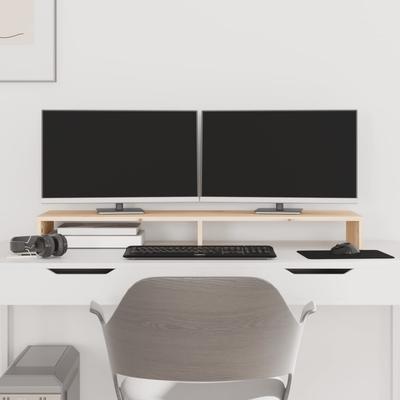 Vidaxl Podstawka Na Monitor, 100X27X10 Cm, Lite Drewno Sosnowe