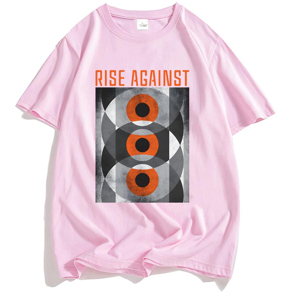 Футболка Marble Eyes RISE AGAINST Ricochet Laser Футболки Хлопок Унисекс Уличная одежда Хип-хоп Свободная Летняя Мужская Футболка С Принтом Одежда