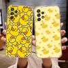Желтая Утка Милый Чехол Для Телефона Для Samsung Galaxy A,71,70,52,51,40,31,50,50S,30S,21S,12,10,Note20ultra Прозрачная Крышка