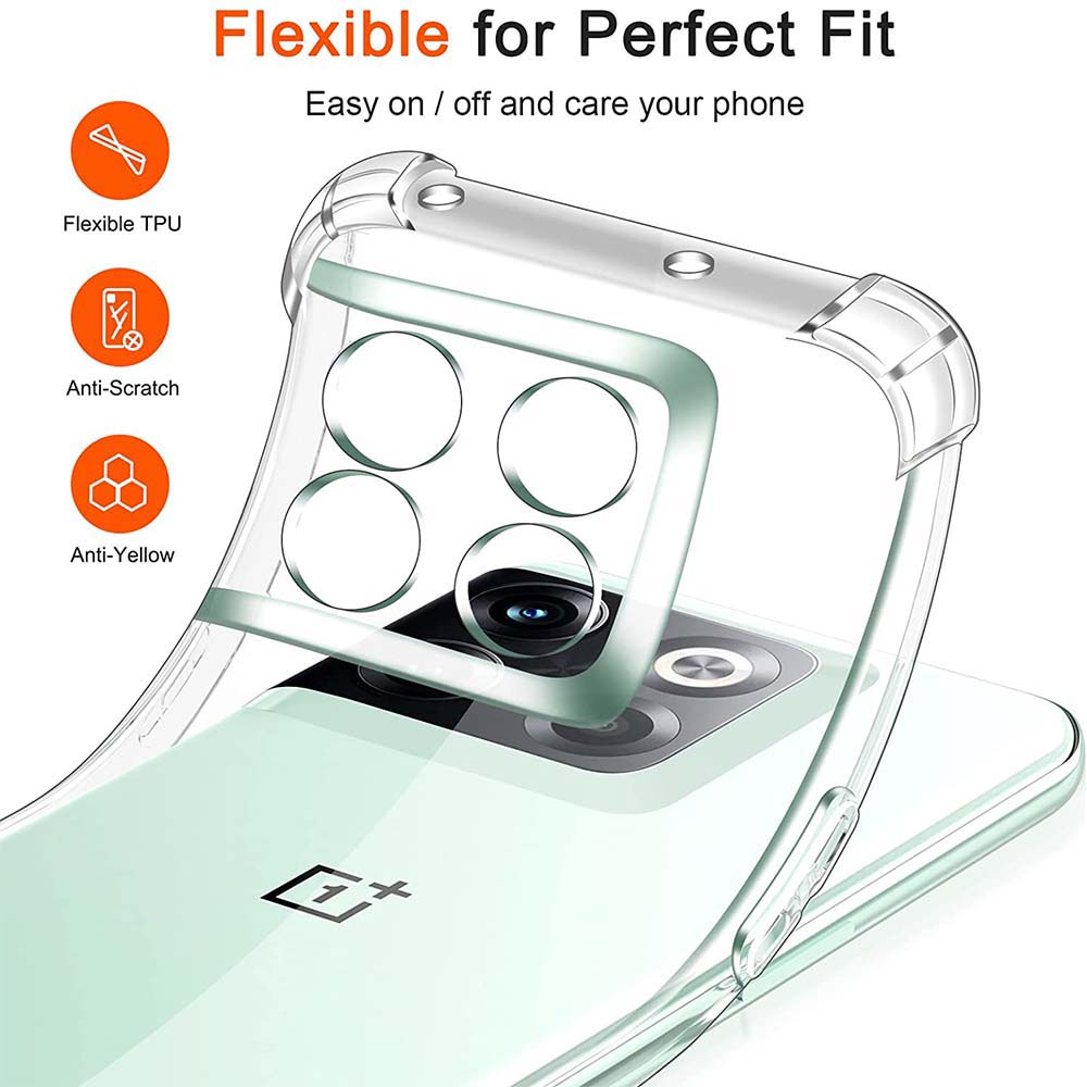 Clear Case For OnePlus 8T 10T 10R 9R 11 9RT 11R 10 Pro Thick Shockproof Soft Silicone Phone Cover for One Plus 8 9 Pro 6 6T 7 7T