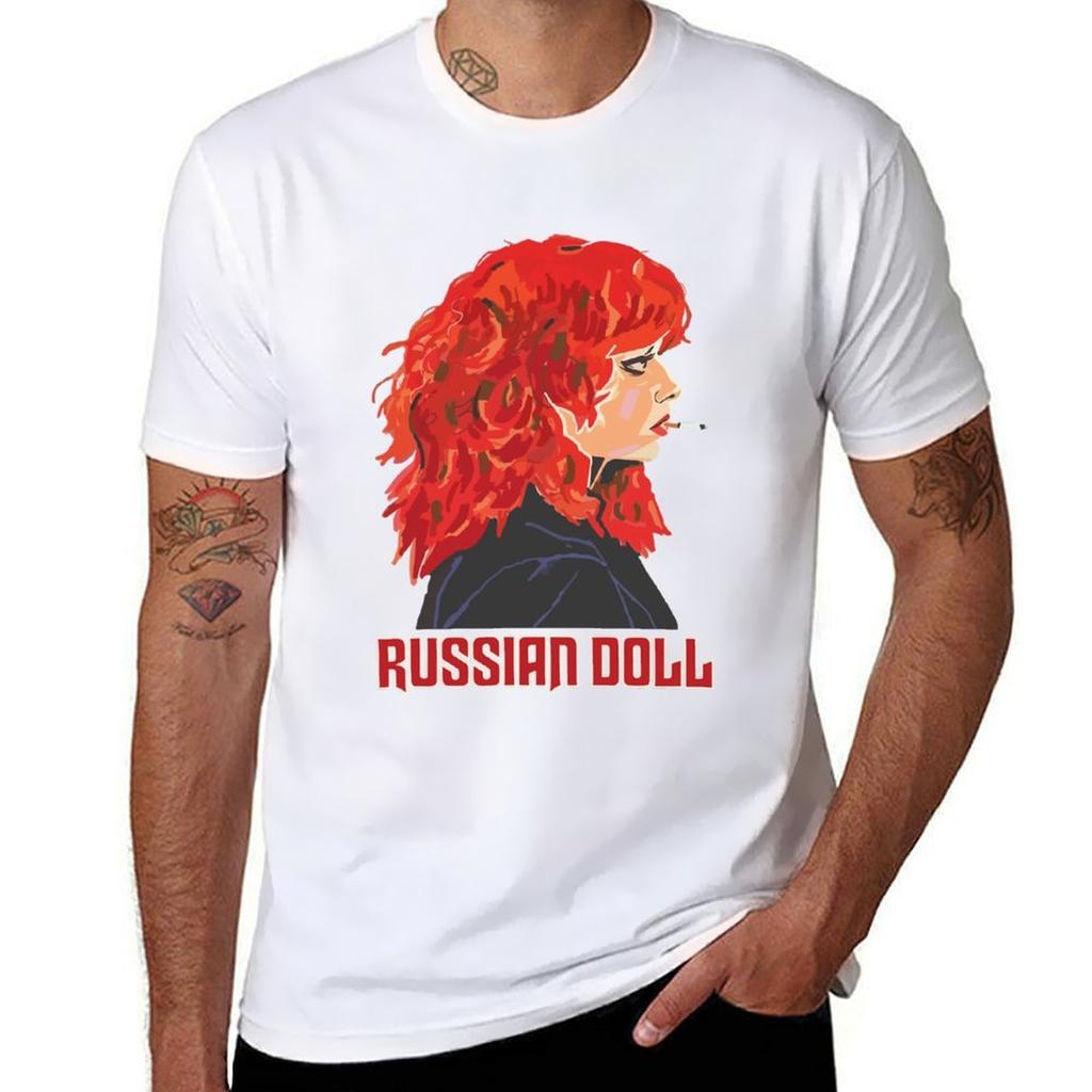 Doll Russian TShirt Classic Basic Casual TShirt