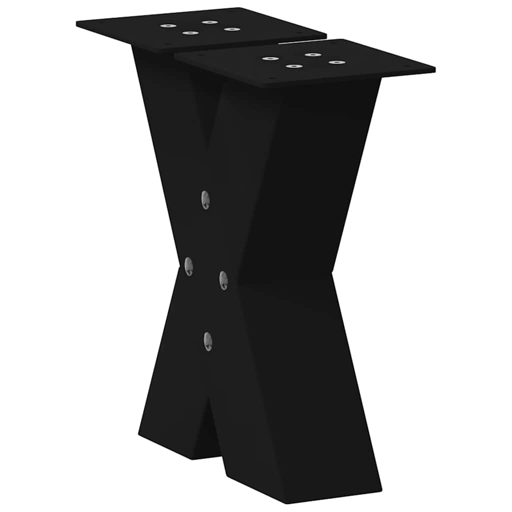 Vidaxl Nogi Do Stolika Kawowego, 2 Szt., Czarne, 30X(30-31) Cm, Stal