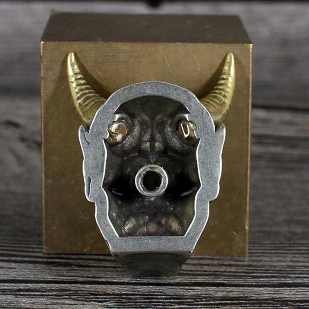 Белый 1 шт. Медный циферблат из латуни, рог, дьявольская фортуна, пряжка из ткани, латунный инструмент для денег ручной работы, декоративная пряжка, мужские ювелирные изделия, винтаж