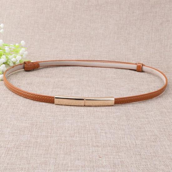 Ремень женский из искусственной кожи, регулируемый, тонкий, с застежкой-кнопкой, декоративный пояс для платья, аксессуары для одежды