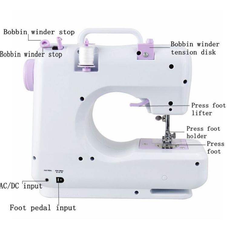 Настольная бытовая электрическая швейная машина Бытовая микро мини швейная машина Оверлок