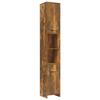 VidaXL Armoire de bain Chêne fumé 30x30x183,5 cm Bois d'ingénierie 815519