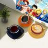 Cartoon Ceramic Cup and Saucer Anime Cosplay Luffy Ace Sabo Chopper Hat Shaped Water Cups Coffee Mug Table Decoration Gifts