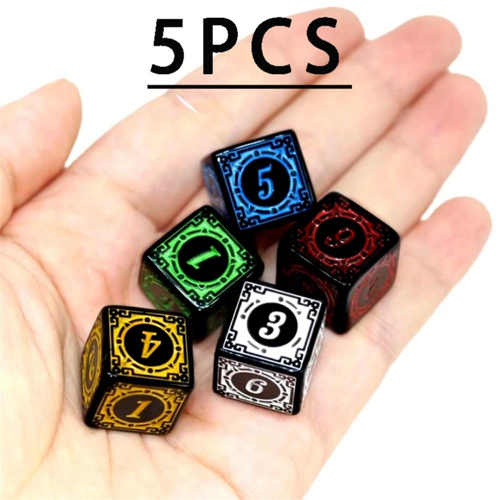 5/10/50 шт./компл. акрил 16 мм D6 цифровые квадратные угловые цифры 6-сторонние кубики для бара, паба, клуба, вечеринки для DND MTG, настольные игры