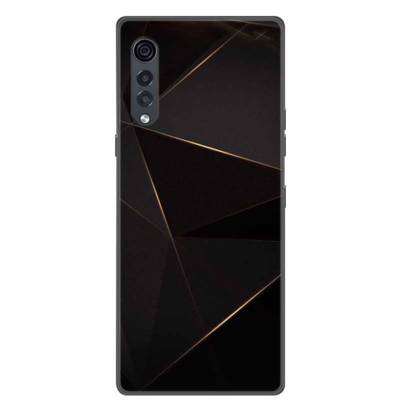 Для телефона LG Velvet Роскошный Чехол Черный Мягкий Силикон ТПУ Задняя Крышка для LGVelvet 5G Funda LMG910EMW Защитный Колпачок Capa Мультяшный Coque