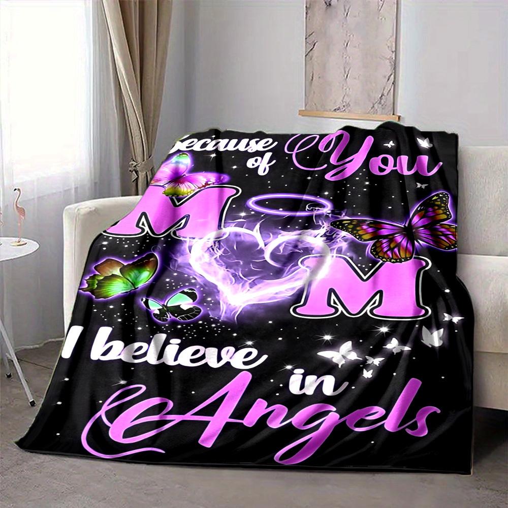 1pc To Mom I Love Blanket - Perfect Gift for Birthdays, Christmas & Halloween- Soft, Warm & Versatile yy250909181