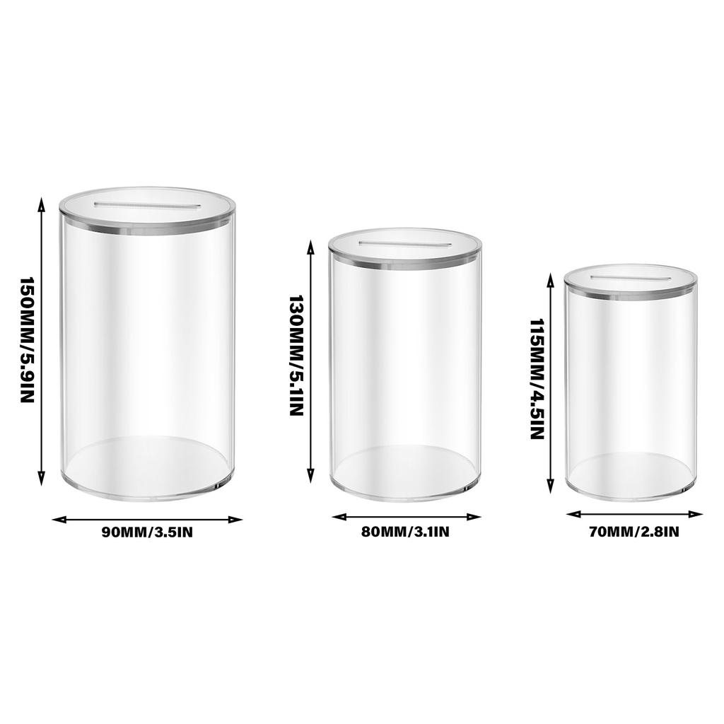 Акриловая копилка для денег, прозрачная копилка, копилка для легкого отслеживания и доступа для всех возрастов, подростков и детей