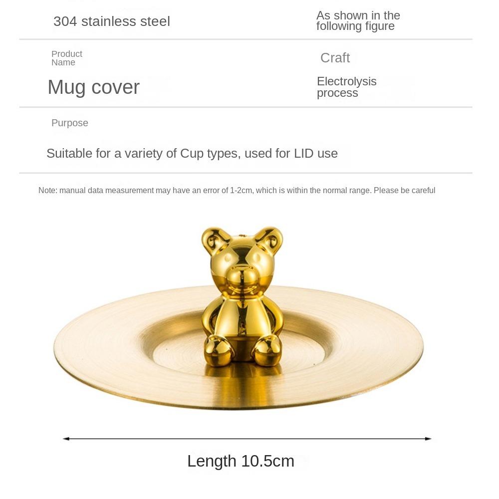 Reusable Stainless Steel Cup Lid Cap Leakproof Dustproof Cup Lid  Mug Ceramic Cup Glass Cup