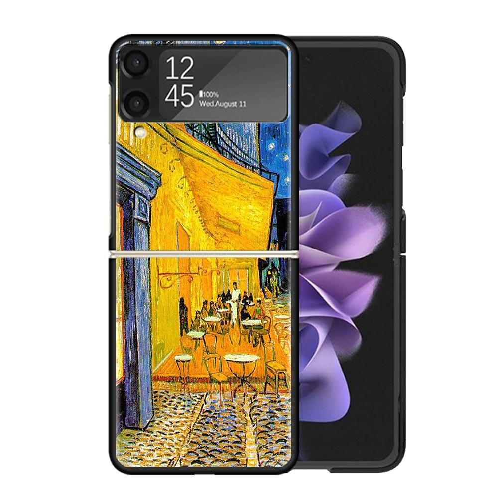 Van Gogh Oil Art Painting Clear Phone Case For Samsung Z Flip 7 6 5 4 3 Galaxy ZFlip7 ZFlip6 ZFlip5 ZFlip4 ZFlip3 5G Print Cover