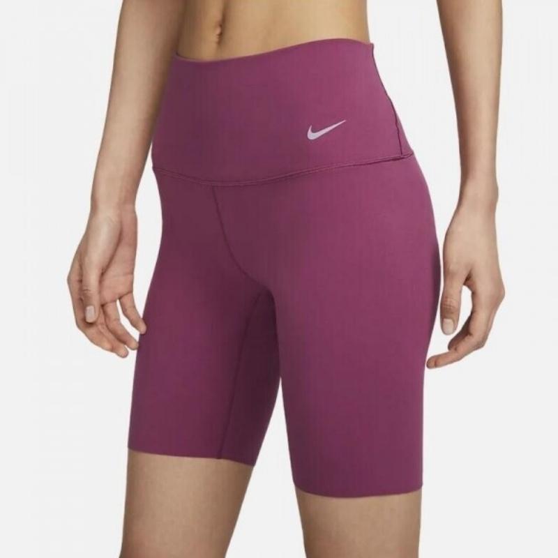 Nike Шорты для фитнеса и спорта Zenvy Air Series с логотипом, однотонные, женские, фиолетовые DQ6004-653