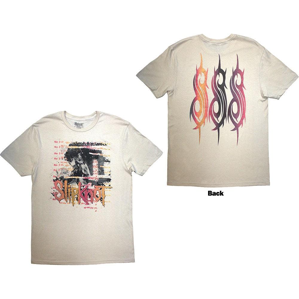 Slipknot T-Shirt 25th Anniversary Inlay (Sand) (Back Print) OFFICIAL NEW