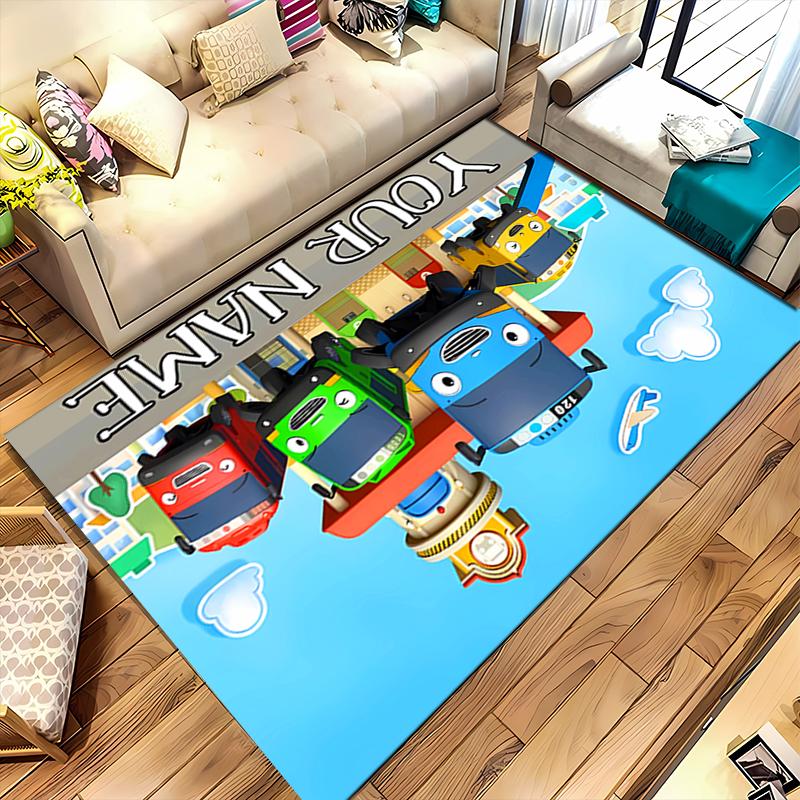 Custom personalization Tayo the Little Bus Area Rug - Perfect For Kitchen, Bathroom,Laundry Room Decor Large Size Available,Gift All Seasons