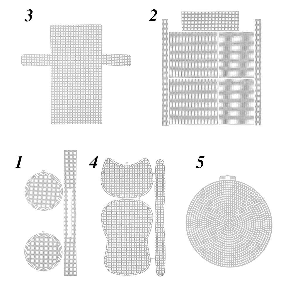 Variety Accessories Assistant Woven Material Knitted Piece Grid Plate for Weaving Bags
