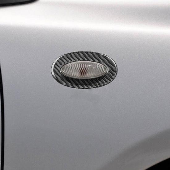 Carbon Fiber Turn Signal Light Decorative Cover Trim For Toyota Corolla 2006-12