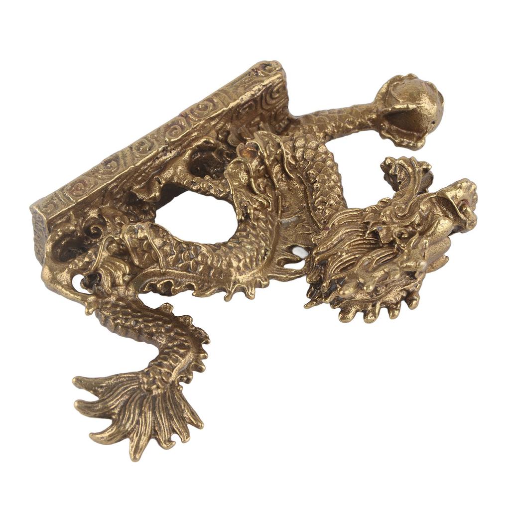 Brass Good Luck Dragon Ornaments Craft Home Office Desktop Decorations Collection Gift