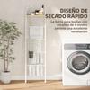 Ladder Towel Rack With Top Shelf And 4 Bars Bathroom Towel Rack For Wall Mounting 43x20x151 Cm White And Oak
