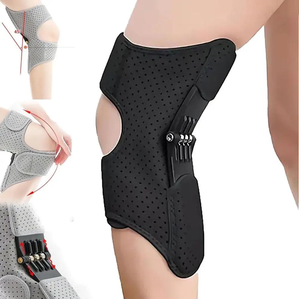 Joint Support Knee Pad Adjustable Strap Breathable Knee Compression Sleeve Spring Loaded Knee Support Brace New