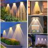 Solar Garden Light, Outdoor, Waterproof, 3 Color Modes, Easy Installation, Automatic Lighting, Solar Light for Stairs, Courtyard, Garden, Entrance,