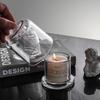 Transparent Glass Cover Candy Box Candlestick Holder Home Decor Low MOQ