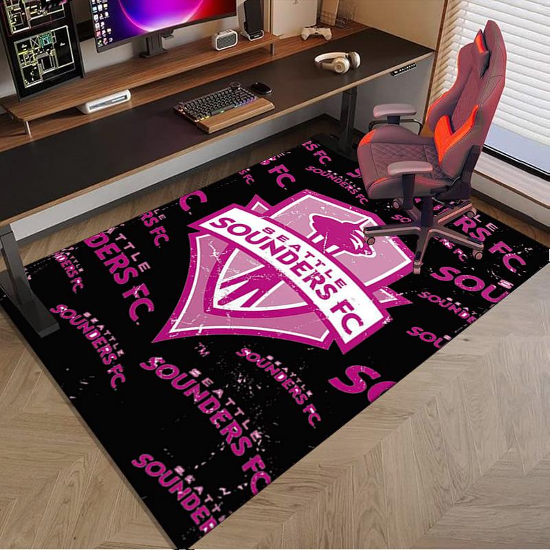 Sea-ttle Fc Logo Printed Area Rug for Office, Chair Rug, Decorative Carpet Floor Mat, Large Size Fan gifts Christmas gifts