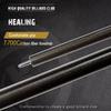 OKHEALING Составной карбоновый кий для пула с наклейкой, серебристый, 58 дюймов, 19-20 унций, 1/2, 12,4 мм (Играть Кью) (Желтая нить)