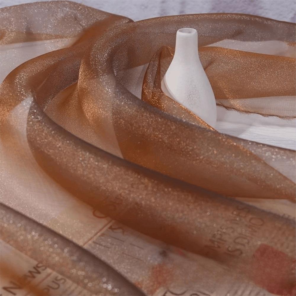 Блестящая Тюлевая Ткань Мягкая Флуоресцентная Ткань Органза Ткань Органза с Блеском Сценический Свадебный Декор