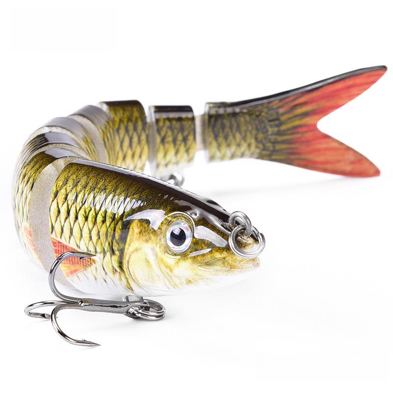 Многосекционная твердая приманка для пресноводной рыбы, 14 см, 8 секций, дальний заброс - популярная распродажа рыболовных снастей.