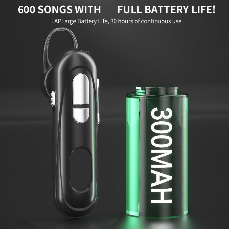 Беспроводная гарнитура Наушники с одним подвесным ухом L19 Светодиодный цифровой дисплей Bluetooth-наушники Стерео кнопка объемного звучания Наушники-вкладыши для телефонов