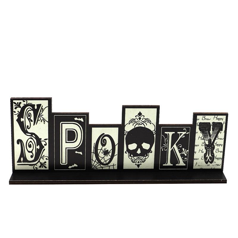 Halloween Wooden Ornament Tree Hanging Pumpkin Ghost Plaque Pendant Party Decor