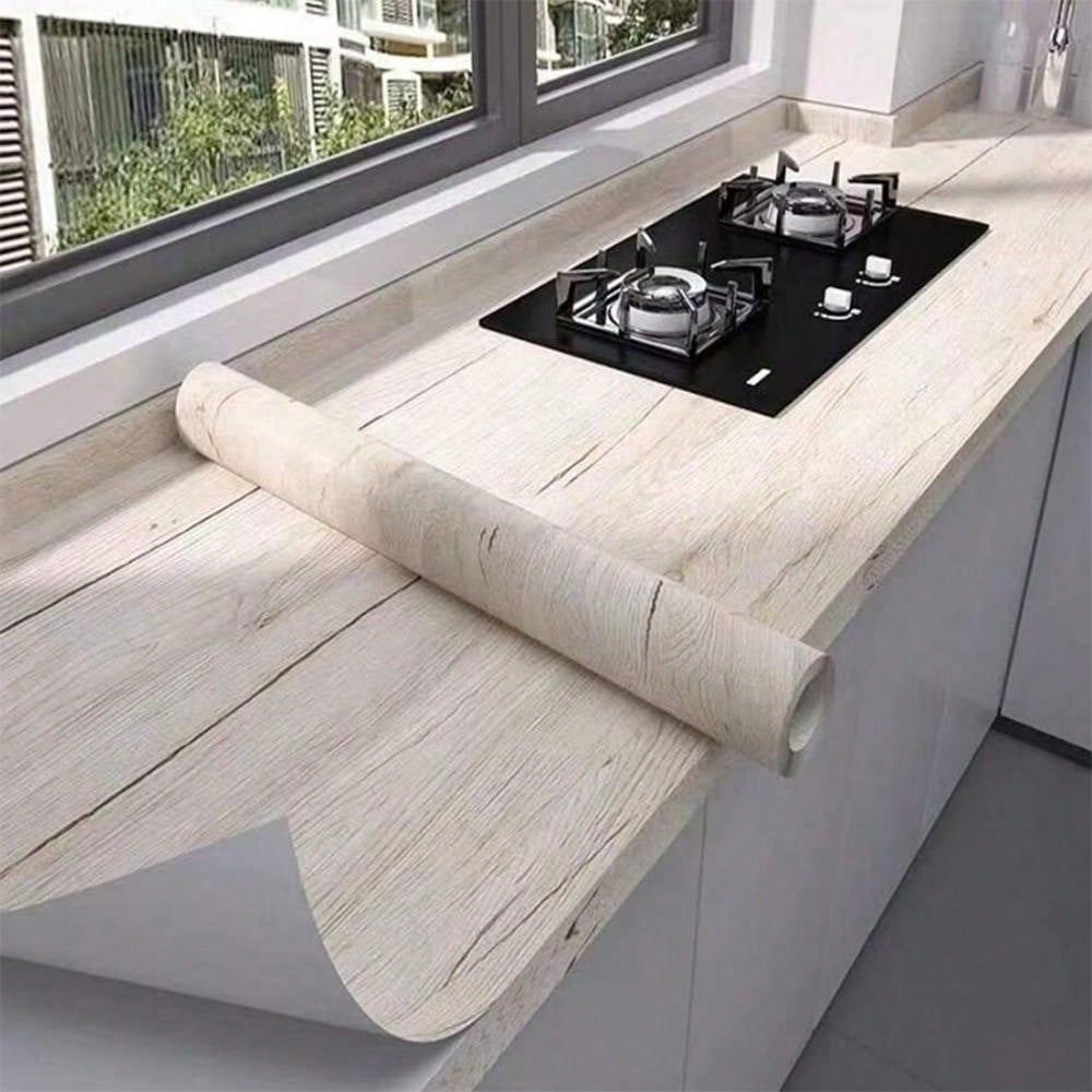 Ширина 55 см Обои ПВХ с текстурой дерева для двери, шкафа, стола, мебели, водонепроницаемые самоклеящиеся наклейки, пленка для домашнего декора