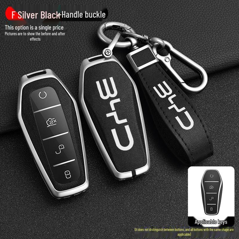 BYD Han Key Case: Compatible with BYD Qin Pro, Song Max, Tang, and Song Plus - Metal Shell Car Key Holder