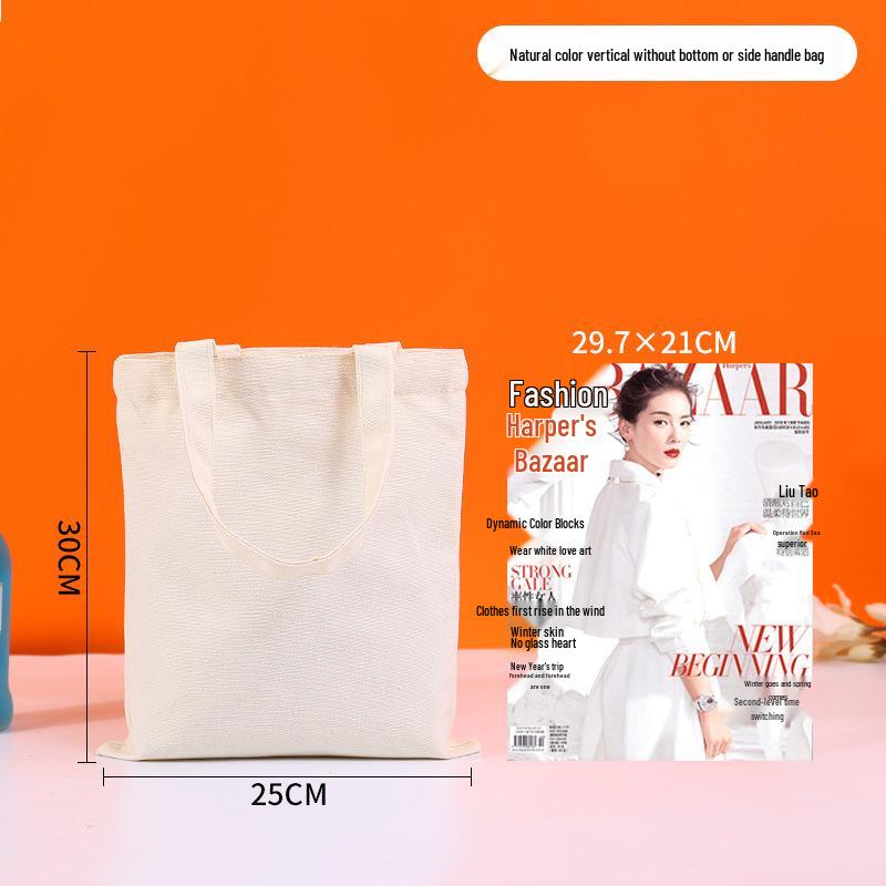 Высококачественная холщовая сумка-тоут с индивидуальным логотипом - Белая, Пустая, Персонализированная печать