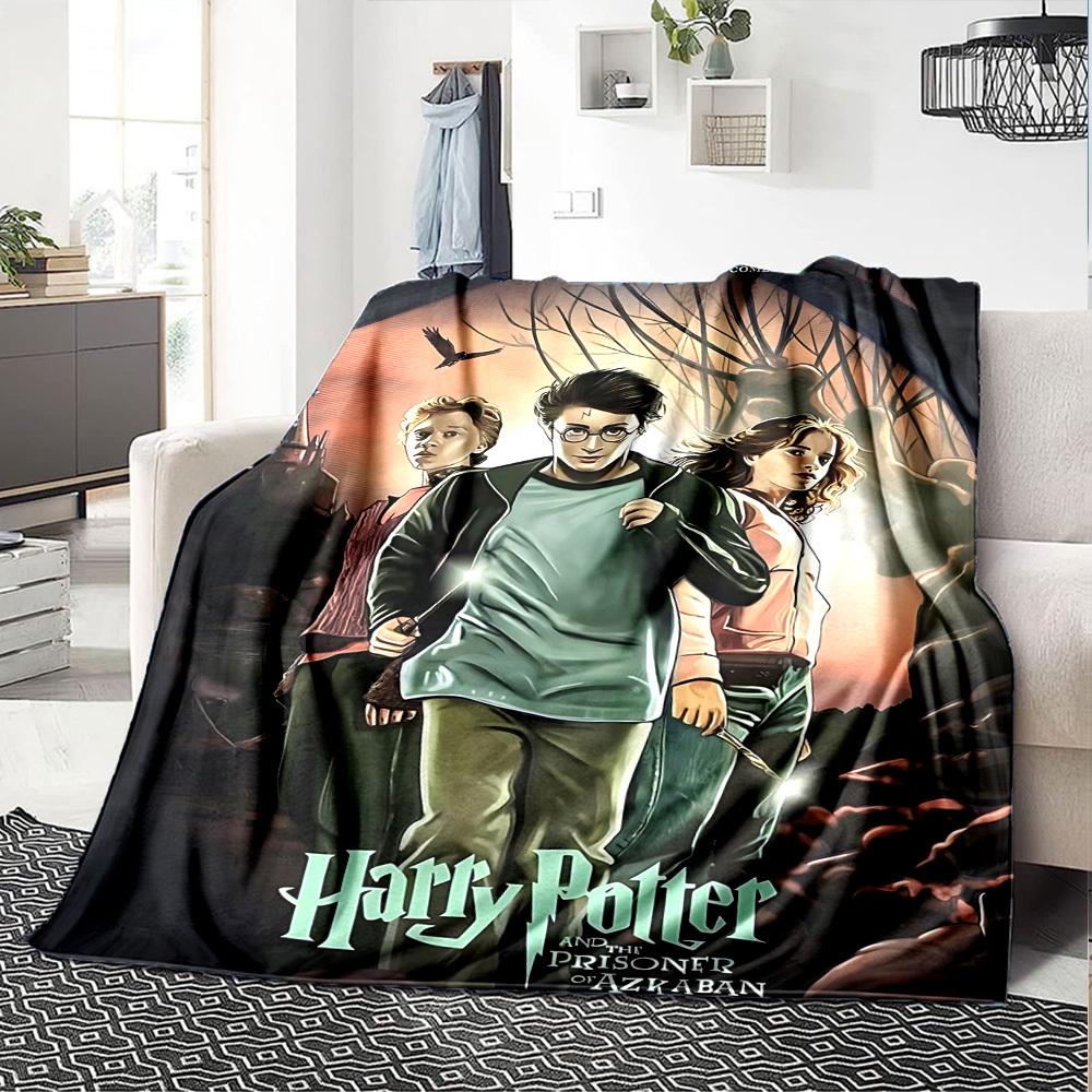 1pc Harry Potter, Prisoner of Azkaban Flannel Blanket Soft Warm Throw for Home, Office, Travel, All-Season Cozy Bedding GiftL1241
