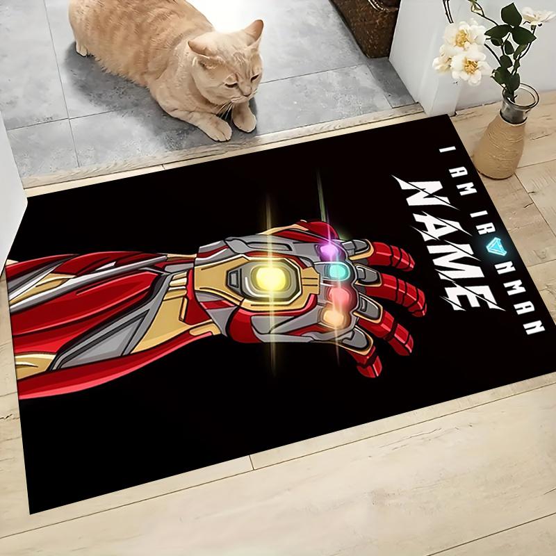 Custom Name Spider-Man Mask Carpet Rug Customizable Soft Washable Anti-Slip Home Living Room Sofa Mats Personalized Rug. 090918