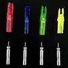 6 шт., светящийся блочный лук для охоты и стрельбы, светодиодный светящийся наконечник для стрелы, хвостовик, подходит для стержня стрелы 6,2 мм