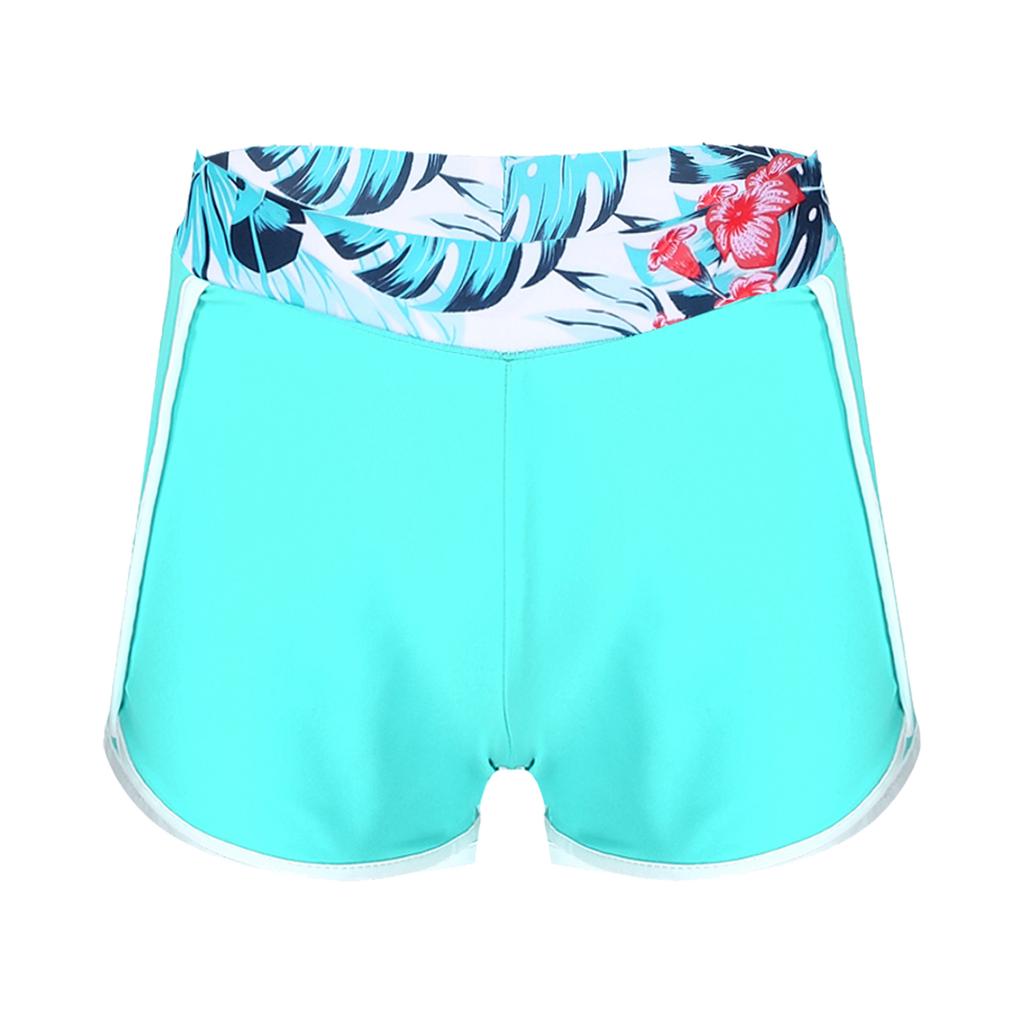 Girls Printed Swimwear Elastic Wide Waistband Shorts Beach Pool Bathing Swimming Holiday Outfit