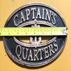 Captain Quarters Brass Sign Nautical Plaque Copper Brass Wall Decoration Plaque