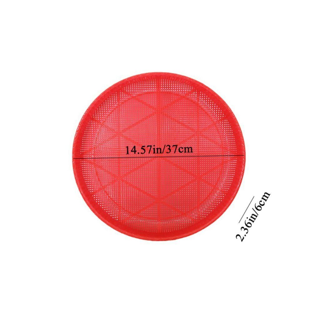 Red Sieve Basket Plastic Food Storage Tray Durable Fruit Basket Home