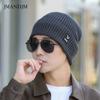 Winter Knitted Hat Men's Fleece Warm Wool Hat Men's and Women's Korean Outdoor Skiing Thickened Ear Protector Hat