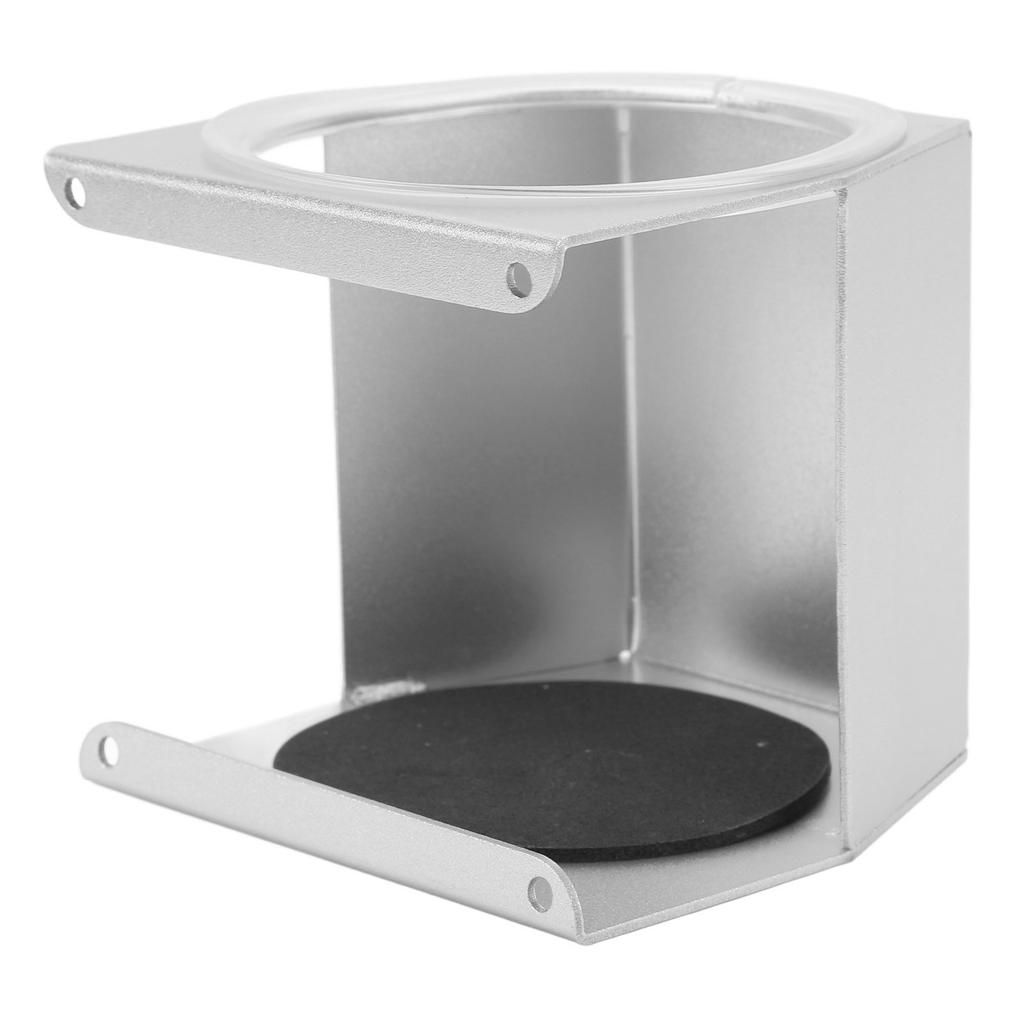 RV Cup Holder Aluminum Alloy Noise Reduction Multifunctional Water Bottle Beverage Holder for Boat Motorhome Silver