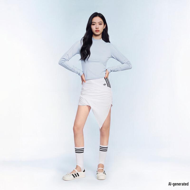 adidas Женская спортивная футболка Originals x JENNIE с длинным рукавом, приталенного кроя