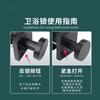 Indoor Home Bathroom Lock Hidden Button Double-sided Latch Door Lock Bedroom Solid Zinc Alloy Gold Double-sided Door Handle
